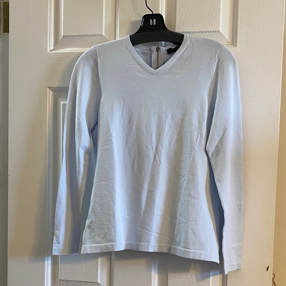 Ann Taylor Light Blue V-Neck Sweater